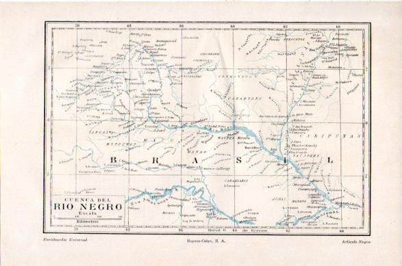 LAMINA V23724: Mapa de la cuenca del rio Negro, Brasil
