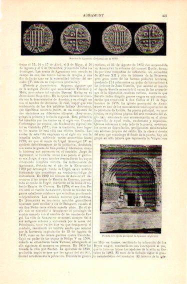 LAMINA V23633: Portada de la iglesia de Agramunt