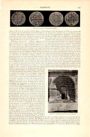 LAMINA V23633: Portada de la iglesia de Agramunt
