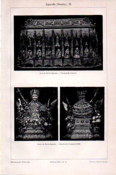 LAMINA V23664: Arca y busto de Santa Agueda