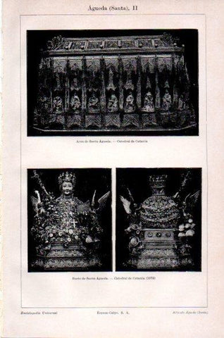 LAMINA V23664: Arca y busto de Santa Agueda