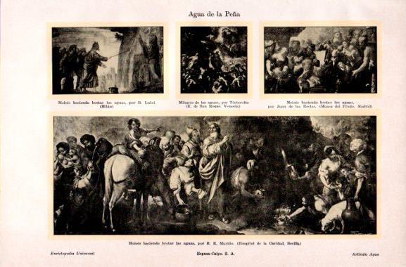 LAMINA V23643: Moises haciendo brotar las aguas por Murillo