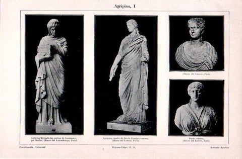 LAMINA V23641: Esculturas y bustos de Agripina