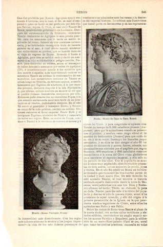 LAMINA V23744: Busto de Neron Museo Vaticano