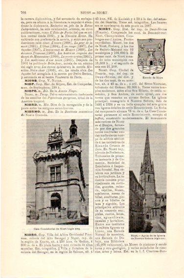 LAMINA V23818: Escudo y ayuntamiento de Niort
