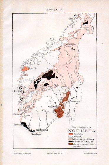 LAMINA V23875: Mapa geologico de Noruega II