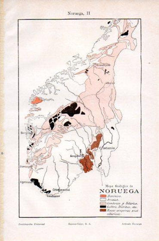 LAMINA V23875: Mapa geologico de Noruega II
