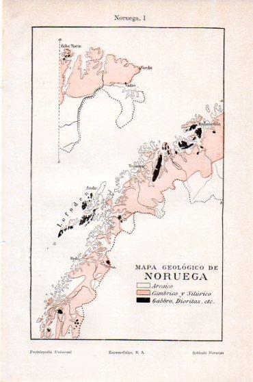 LAMINA V23874: Mapa geologico de Noruega