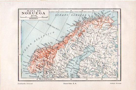 LAMINA V23870: Mapa de Noruega