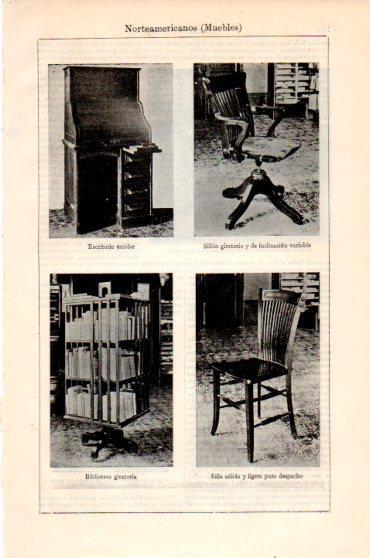 LAMINA V23868: Muebles de Estados Unidos I