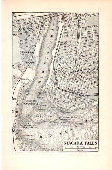 LAMINA V23771: Plano de Niagara Falls o Cataratas de Niagara