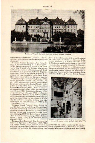 LAMINA V23750: Palacio de Werneck, Baviera