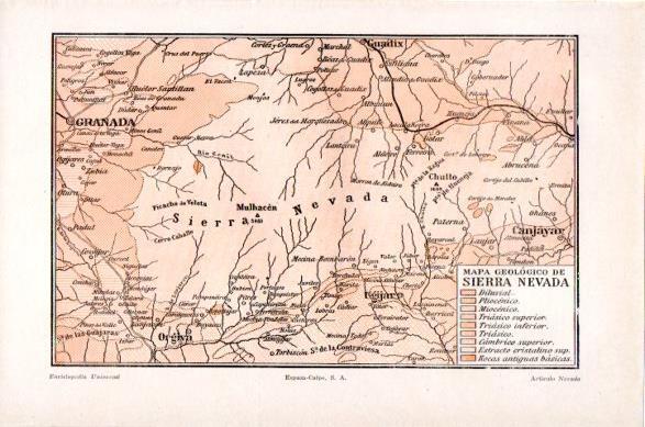 LAMINA V23757: Mapa geologico de Sierra Nevada