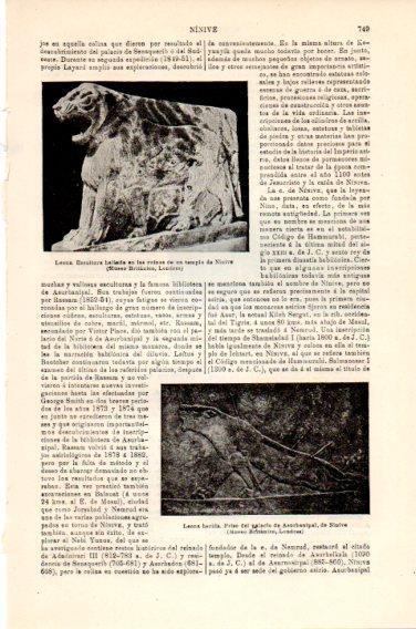 LAMINA V23814: Leona escultura de un templo de Ninive