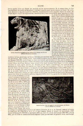 LAMINA V23814: Leona escultura de un templo de Ninive