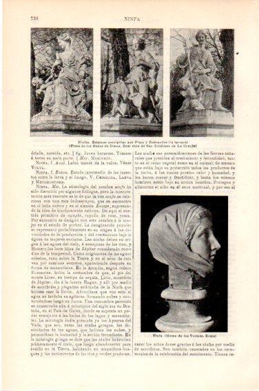 LAMINA V23810: Estatuas de Ninfas por Pitne y Demandre