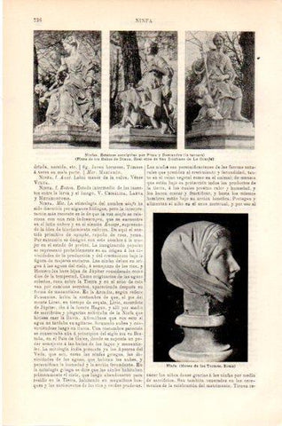 LAMINA V23810: Estatuas de Ninfas por Pitne y Demandre
