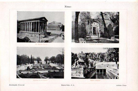 LAMINA V23809: Vistas varias de Nimes