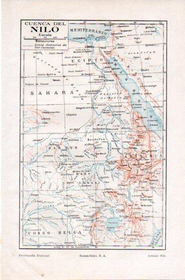 LAMINA V23804: Mapa de la cuenca del Nilo