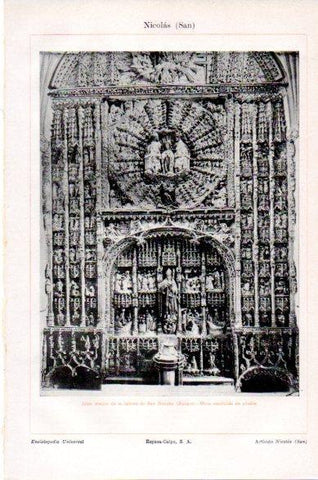 LAMINA V23782: Altar mayor de la iglesia de San Nicolas, Burgos