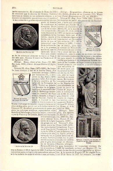 LAMINA V23783: Medallas de Nicolas III y Nicolas IV