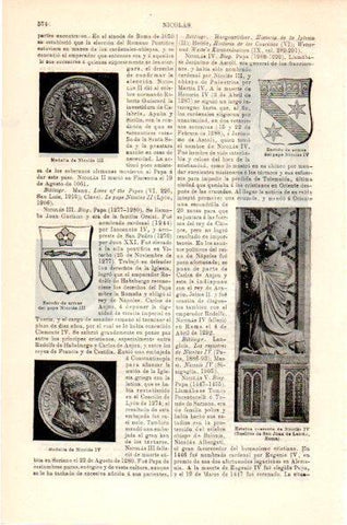 LAMINA V23783: Medallas de Nicolas III y Nicolas IV