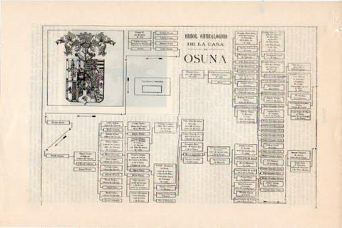 LAMINA V24162: Entrada Arbol genealogico de la casa de Osuna