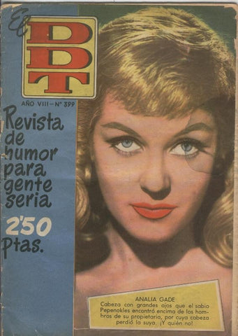 DDT 1ª epoca numero 399: Analia Gade (cubierta medio suelta con algunos rotos)