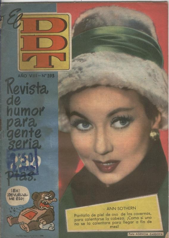 DDT 1ª epoca numero 393: Ann Sothern (numerado 2 en interior)