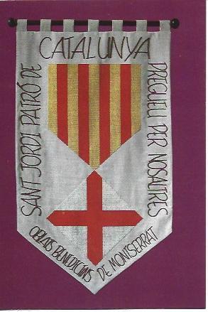 POSTAL L06000: Pendon de Catalunya en Lydda