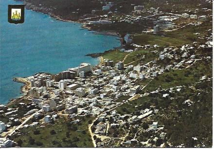 POSTAL L05970: Vista aerea de Santa Eulalia en Ibiza