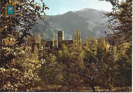 POSTAL L06017: Vista de la Abadia de Cuxa