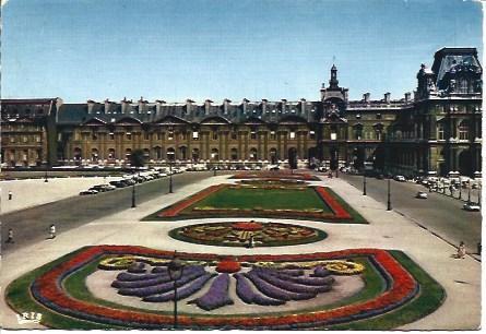 POSTAL L05955: Louvre y jardines de Paris