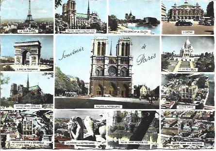 POSTAL L05896: Souvenir de Paris