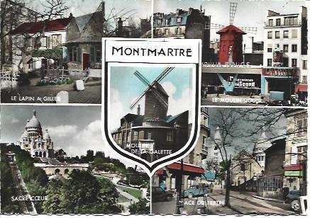 POSTAL L05868: Vistas de Montmatre en Paris