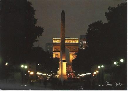 POSTAL L05899: Vista nocturna de Paris