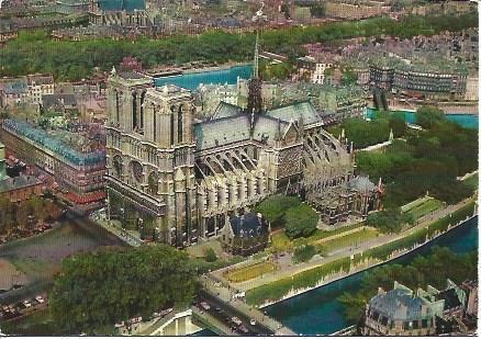 POSTAL L05948: Vista aerea de Notre Dame de Paris