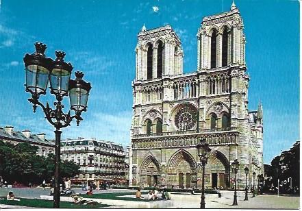 POSTAL L05949: Fachada de Notre Dame de Paris
