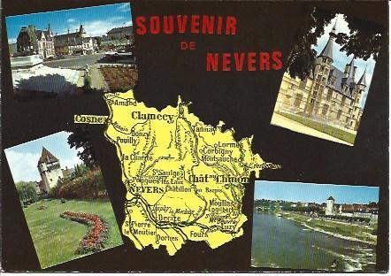 POSTAL L05928: Souvenir de Nevers