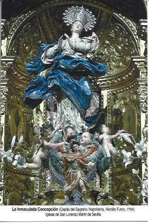POSTAL A1396: La Inmaculada Concepcion de San Lorenzo Martir de Sevilla
