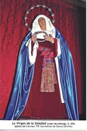 POSTAL A1420: La Virgen de la Soledad de las Carmelitas de Osuna, Sevilla