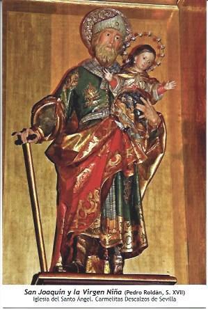 POSTAL A1403: San Joaquin y la Virgen Niña de las Carmelitas de Sevilla