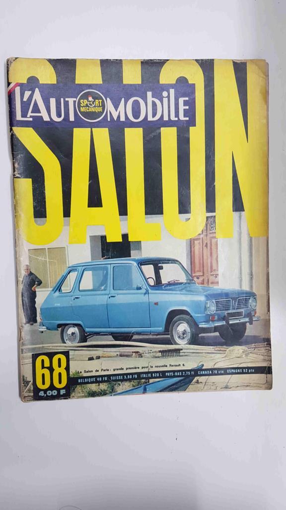 Revista, magazine: L'Automobile num 269, oct 1968 - Le Salon de Paris grande premiere pour la nouvelle Renault 6
