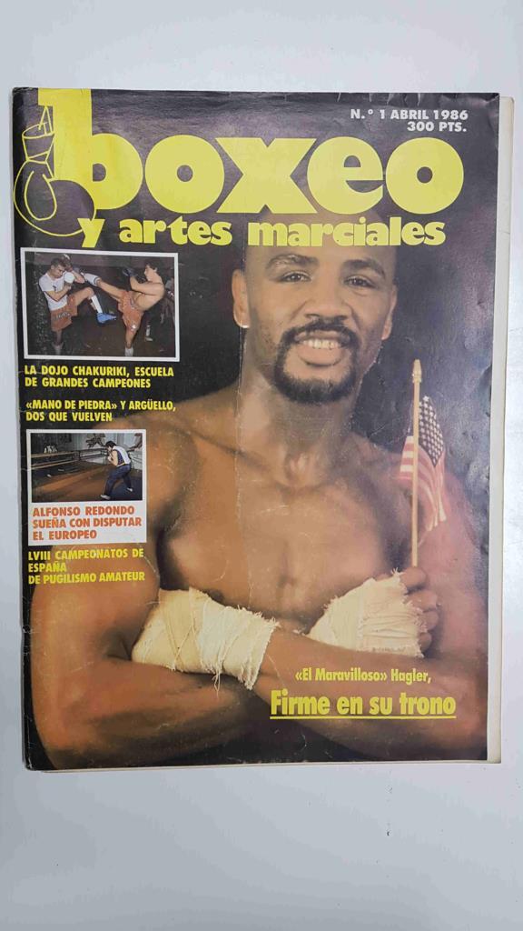 Revista: Boxeo y artes marciales num 1, abril 1986. El Maravilloso Hagler - firme en su trono