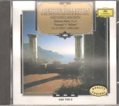 CD Musica: Mendelssohn: Simfonias 3 y 4