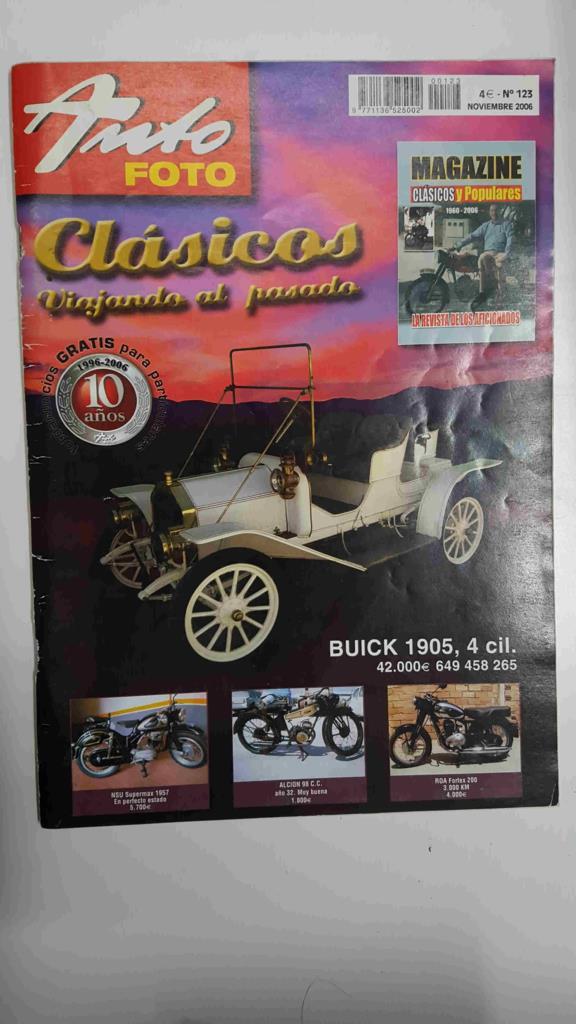 Revista: AutoFoto num 123, noviembre 2006 - clásicos viajando el pasado