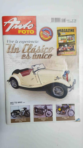 Revista: AutoFoto num 136, diciembre 2007 - clásicos viajando el pasado