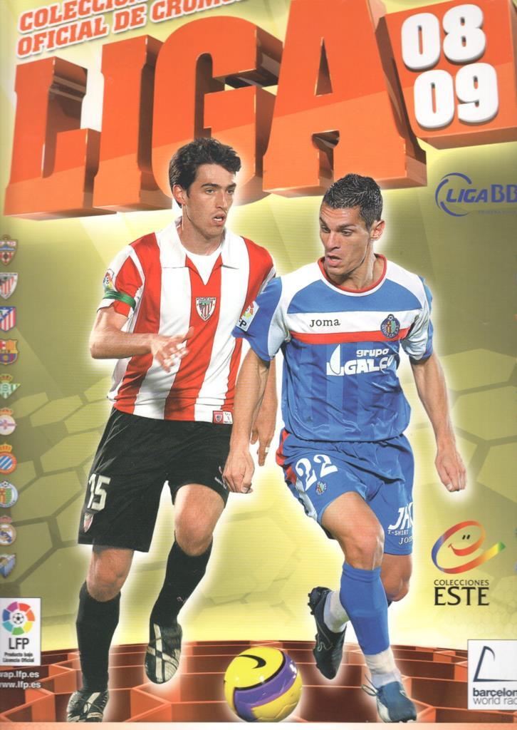 Album cromos: Liga 08/09 (SIN CROMOS PEGADOS)