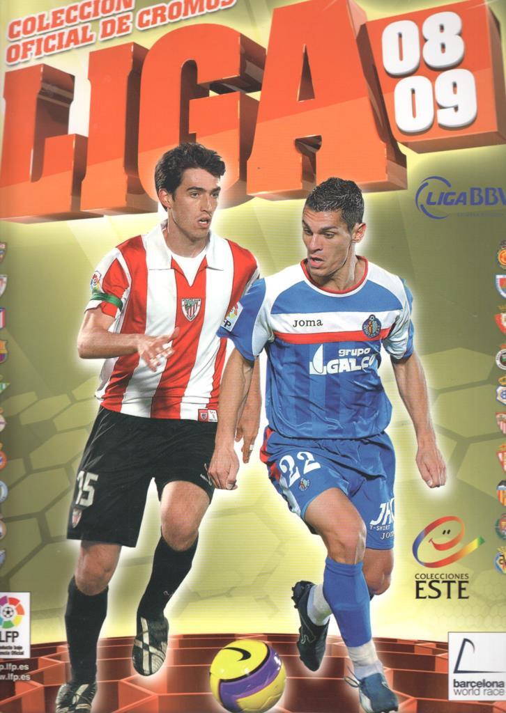 Album cromos: Liga 08/09 (INCLUYE CROMOS PEGADOS)