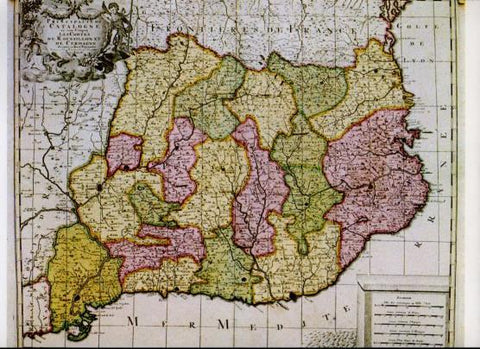 LAMINA V26224: Mapa de Valk de les vegueries de Catalunya segle XVII 